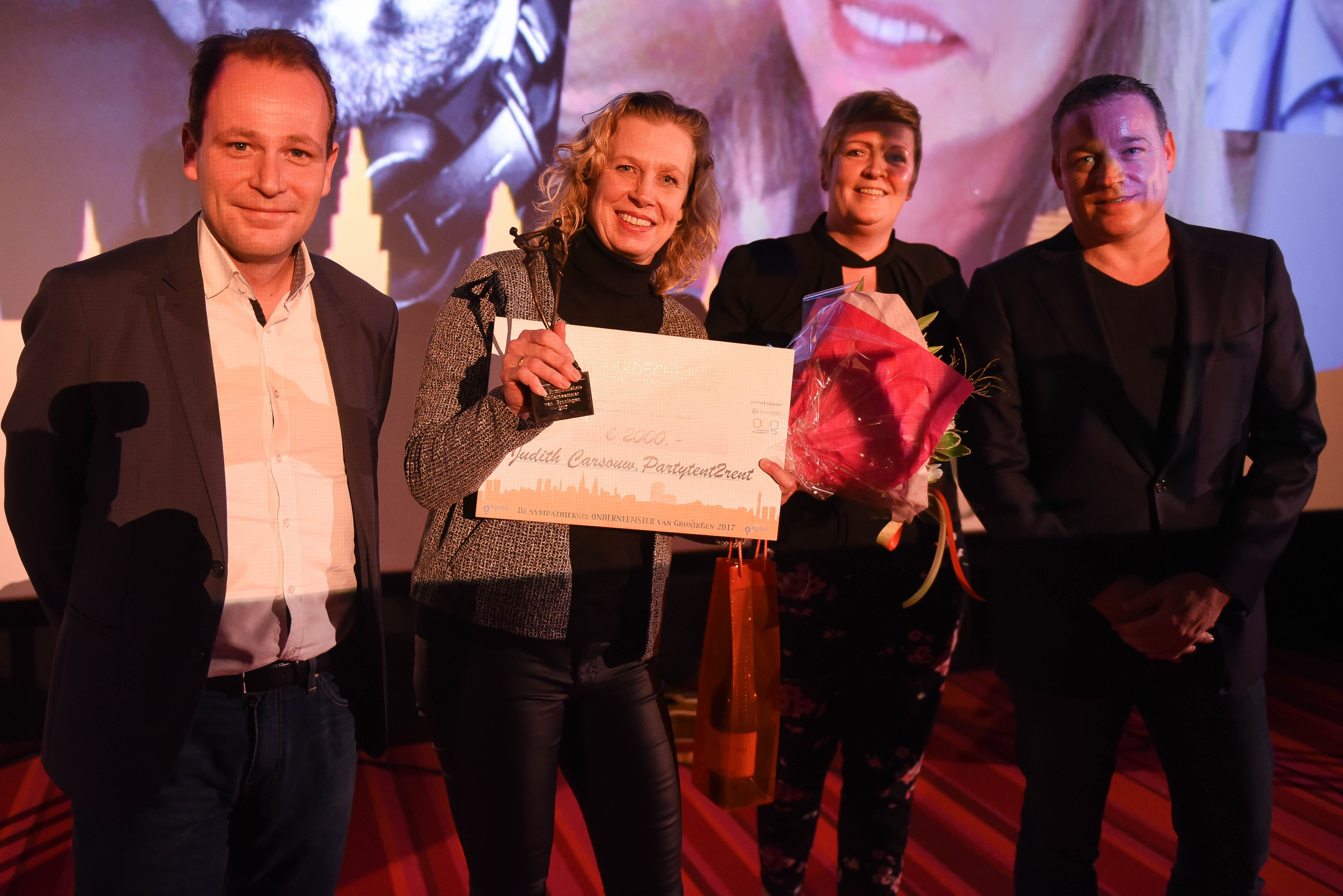 Peter Kuil en Judith Carsouw winnaars verkiezing Sympathiekste Ondernemer en Onderneemster van Groningen 2017