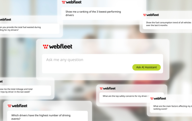 Webfleet introduceert nieuwe AI-assistent die wagenparkbeheerders helpt efficiënter om te gaan met vlootgegevens